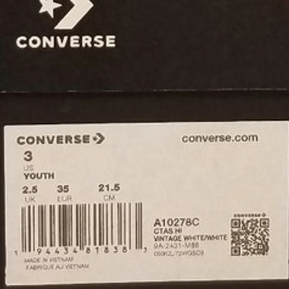 Converse CTAS Canvas Succulent Embroidery Hi Top Sneakers Size 5 NWT